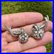 Art-Deco-14K-or-Blanc-Sur-Diamant-Boucles-D-Oreilles-Longueur-3-2cm-Pour-Femmes-01-uutl