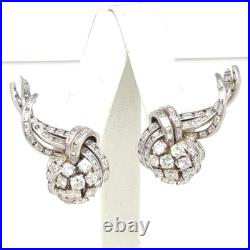 Art Déco 14K or Blanc Sur Diamant Boucles D'Oreilles Longueur 3.2cm Pour Femmes Art Déco 14K or Blanc Sur Diamant Boucles D'Oreilles Longueur 3.2cm Pour Femmes