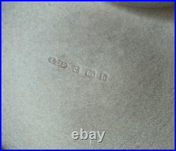 Art Déco Argent Sterling & Déteint Bleu À Blanc Émail Sunburst Compact H/M 1941