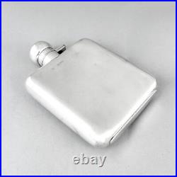 Art Déco Argent Sterling Hip Flasque 150 ML, Robert Pringle & Sons, Chester 1927 Art Déco Argent Sterling Hip Flasque 150 ML, Robert Pringle & Sons, Chester 1927