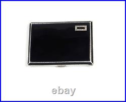 Art Déco Argent Sterling & Noir Émail Cigarette Étui Goldsmiths & Silversmiths Art Déco Argent Sterling & Noir Émail Cigarette Étui Goldsmiths & Silversmiths