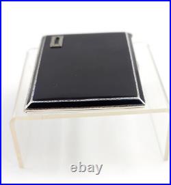 Art Déco Argent Sterling & Noir Émail Cigarette Étui Goldsmiths & Silversmiths