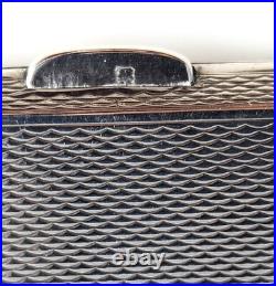 Art Déco Argent Sterling & Noir Émail Cigarette Étui Goldsmiths & Silversmiths