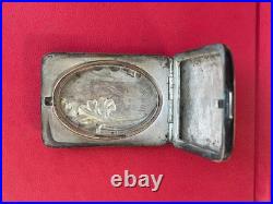 Art Déco. Beau porte photo vintage en argent, avec bélière, à découvrir