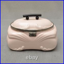 Art Déco Boîte à Biscuits, Pastel Rose, Bonbonnière, Rare, Pièce de Rêve, BMF