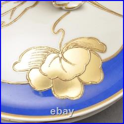 Art Déco Bonbonnière, Hertel-Jacob Rehau, Floral Handmalerei en Or V. Dassler