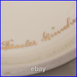 Art Déco Bonbonnière, Hertel-Jacob Rehau, Floral Handmalerei en Or V. Dassler