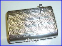 Art Déco Briquet Largeur Anglais 925 Sterling Silver Case Birmingham -england