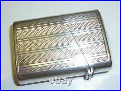 Art Déco Briquet Largeur Anglais 925 Sterling Silver Case Birmingham -england