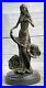 Art-Deco-Bronze-Maiden-Signee-Moreau-Lys-Fille-Avec-Fleurs-de-Collection-Statue-01-vve