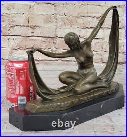 Art Déco Chair Femelle Femme Danseuse Bronze Marbre Statue Sculpture Collection