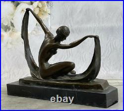 Art Déco Chair Femelle Femme Danseuse Bronze Marbre Statue Sculpture Collection Art Déco Chair Femelle Femme Danseuse Bronze Marbre Statue Sculpture Collection