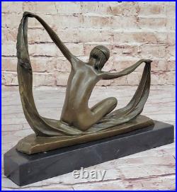 Art Déco Chair Femelle Femme Danseuse Bronze Marbre Statue Sculpture Collection