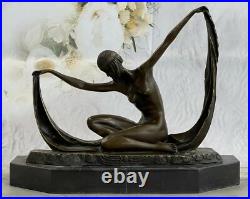 Art Déco Chair Femelle Femme Danseuse Bronze Marbre Statue Sculpture Collection Art Déco Chair Femelle Femme Danseuse Bronze Marbre Statue Sculpture Collection