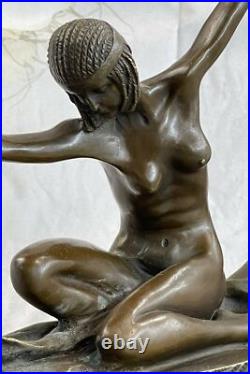 Art Déco Chair Femelle Femme Danseuse Bronze Marbre Statue Sculpture Collection Art Déco Chair Femelle Femme Danseuse Bronze Marbre Statue Sculpture Collection