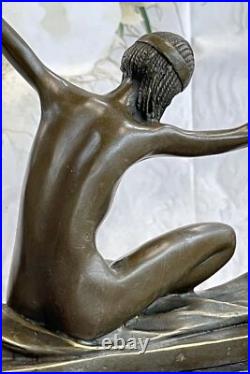 Art Déco Chair Femelle Femme Danseuse Bronze Marbre Statue Sculpture Collection Art Déco Chair Femelle Femme Danseuse Bronze Marbre Statue Sculpture Collection