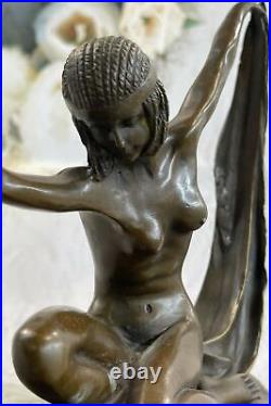 Art Déco Chair Femelle Femme Danseuse Bronze Marbre Statue Sculpture Collection