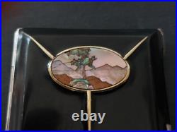 Art Deco Cigarette Case Silver Gold Lacquer Nacre Etui Argent Or Laque Burgaute