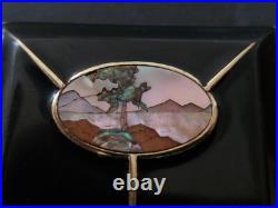 Art Deco Cigarette Case Silver Gold Lacquer Nacre Etui Argent Or Laque Burgaute