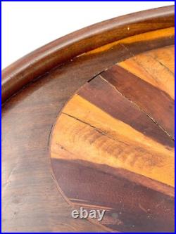 Art Déco Coiffeuse Bois Plateau, Marqueterie Bijoux Boîte, Parfum Atomiseur