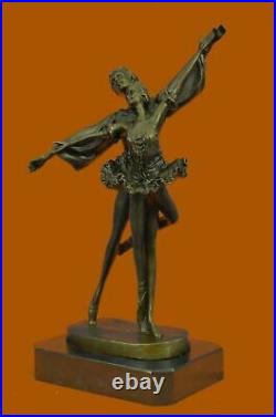 Art Déco Deux Ballerine Danseurs Bronze Collection Sculpture Original Figurine