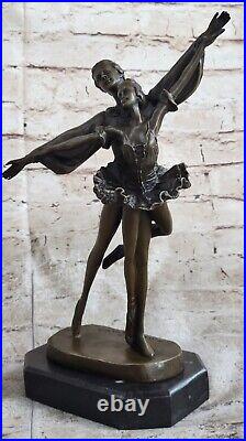 Art Déco Deux Ballerine Danseurs Bronze Collection Sculpture Original Figurine