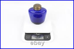 Art Déco Era Cobalt Bleu Verre Encrier Distinctif Rouillé Laiton De Collection Art Déco Era Cobalt Bleu Verre Encrier Distinctif Rouillé Laiton De Collection