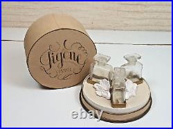 Art Deco Figene Paris Aube Nouvelle Coffret 3 Petit Flacon Parfum Miniature 1930