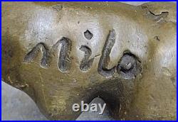 Art Déco Fonte Grand Stock Marché Bull de Collection Bronze Sculpture Figurine