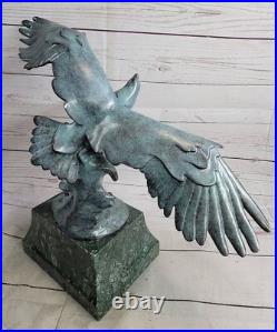 Art Déco Fonte de Collection Falcon Aigle Bronze Sculpture Marbre Base Figurine Art Déco Fonte de Collection Falcon Aigle Bronze Sculpture Marbre Base Figurine