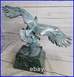 Art Déco Fonte de Collection Falcon Aigle Bronze Sculpture Marbre Base Figurine Art Déco Fonte de Collection Falcon Aigle Bronze Sculpture Marbre Base Figurine