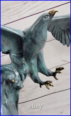 Art Déco Fonte de Collection Falcon Aigle Bronze Sculpture Marbre Base Figurine Art Déco Fonte de Collection Falcon Aigle Bronze Sculpture Marbre Base Figurine