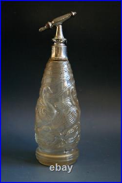 Art Deco Julien Viard Glass Scent Bottle / Atomizer Circa 1930