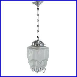 Art Déco Lampe à Suspension Lustre Lampe de Plafond Skyscraper Lampe, 1930s