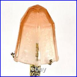 Art Déco Lampe de Table Bronze Lampe Plafond P. Maynadier & Cie. Lampe