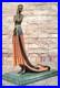 Art-Deco-Nouveau-Speciale-Patine-Sexy-Fille-de-Collection-Bronze-Statue-01-znm
