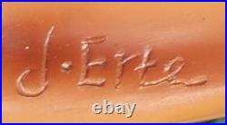 Art Déco / Nouveau Spéciale Patine Sexy Fille de Collection Bronze Statue