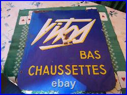 Art Deco Rare Plaque Blason Vitos Double Face En Email1940 1950 Made In France