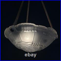 Art Déco Sabino Paris Lampe de Plafond Coquille Lampe à Suspension 1930er