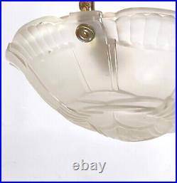 Art Déco Sabino Paris Lampe de Plafond Coquille Lampe à Suspension 1930er