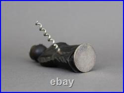 Art Deco silverplate & wood corkscrew, Old 1930s sailor figurine, Collectible