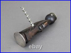 Art Deco silverplate & wood corkscrew, Old 1930s sailor figurine, Collectible