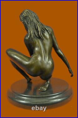 Art Érotique Déco Chair Femme Bronze Sculpture Bureau à Domicile de Collection