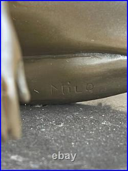 Art Érotique Deco Chair Femme Bronze Sculpture Bureau à Domicile de Collection