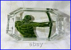 Ashtray Cendrier Art Deco Homme Athlete Archers Tireur A L'arc Greco Romain 1930