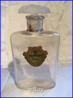 Au Printemps Flacon De Parfum Art Deco 1920 Vintage Glass Perfume Bottle