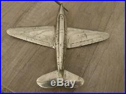 Avion bronze chromé art deco type Caudron années 30
