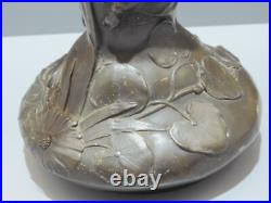 -BELLE AIGUIERE ART NOUVEAU en ETAIN PUR GARANTI Signée COLLECTION déco D