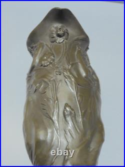 -BELLE AIGUIERE ART NOUVEAU en ETAIN PUR GARANTI Signée COLLECTION déco D