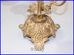 -BOUGEOIR D'EGLISE BRONZE XIXe 5 FEUX ART RELIGIEUX COLLECTION déco Table D